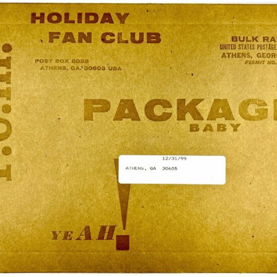 mailing package for 1994 R.E.M. Fan Club Holiday Gift Pack mailing package for 1994 R.E.M. Fan Club Holiday Gift Pack (Sex Bomb Baby!)